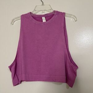 AVOCADO go to tank cropped pink workout active top size medium